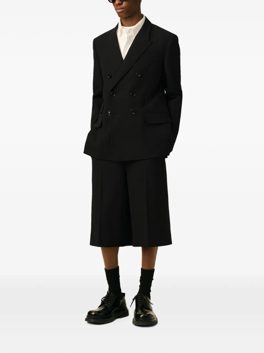 AMI Paris Wollen blazer met dubbele rij knopen Zwart