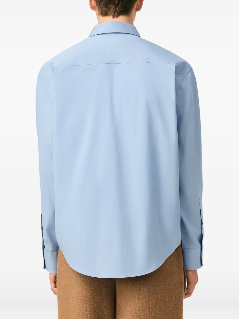 AMI Paris Boxy katoenen overhemd met Ami de Coeur Blauw