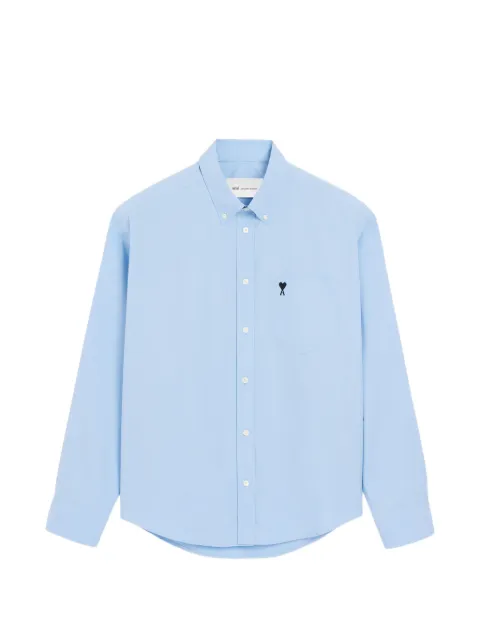 AMI Paris Boxy cotton shirt with Ami de Coeur