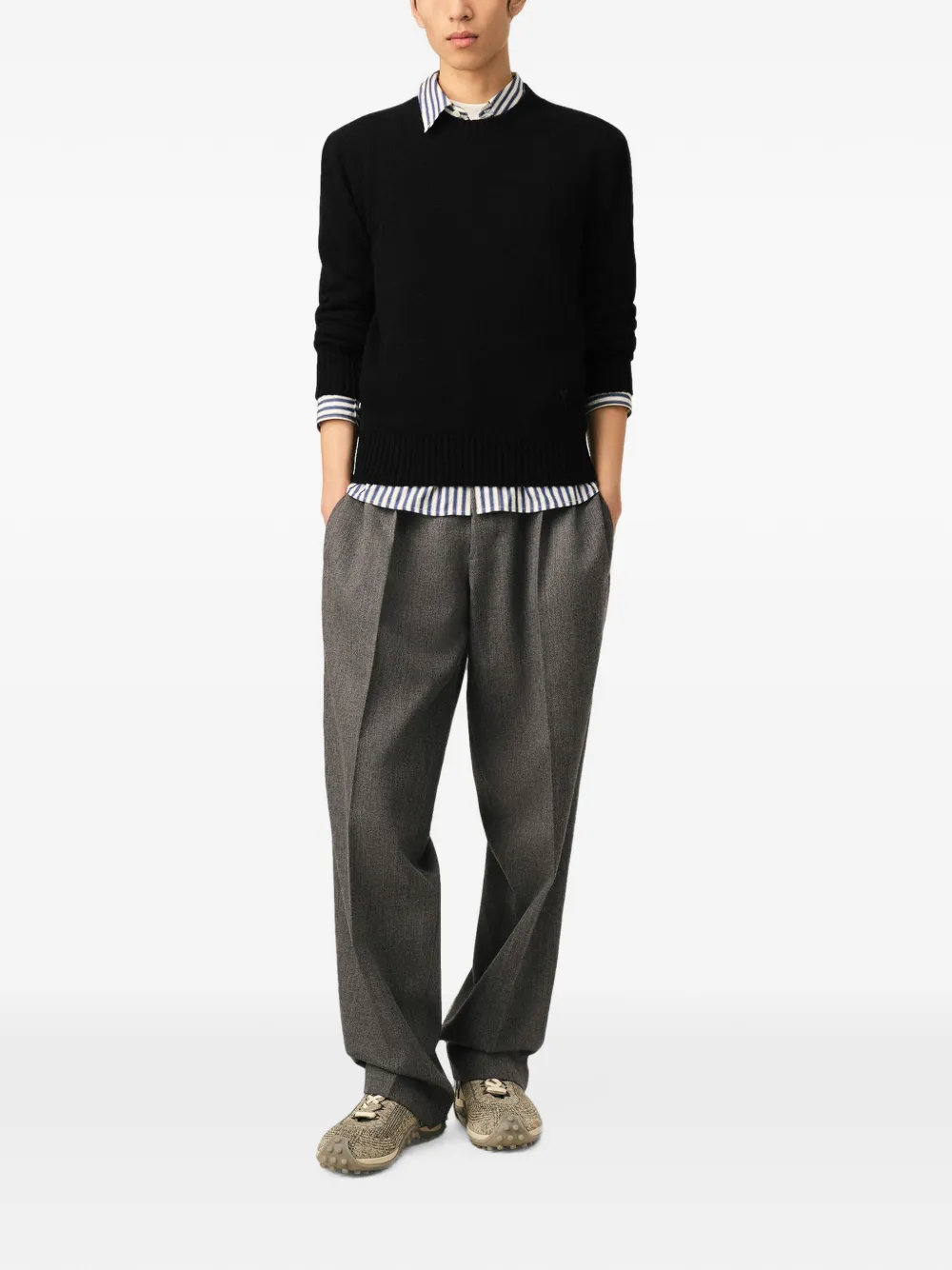 AMI Paris Ami de Coeur sweater Zwart