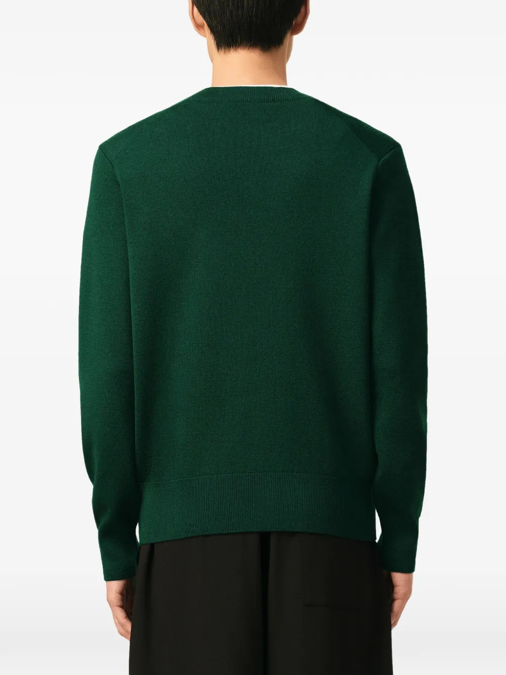 AMI Paris Wollen trui met ronde hals en Ami de Coeur Groen
