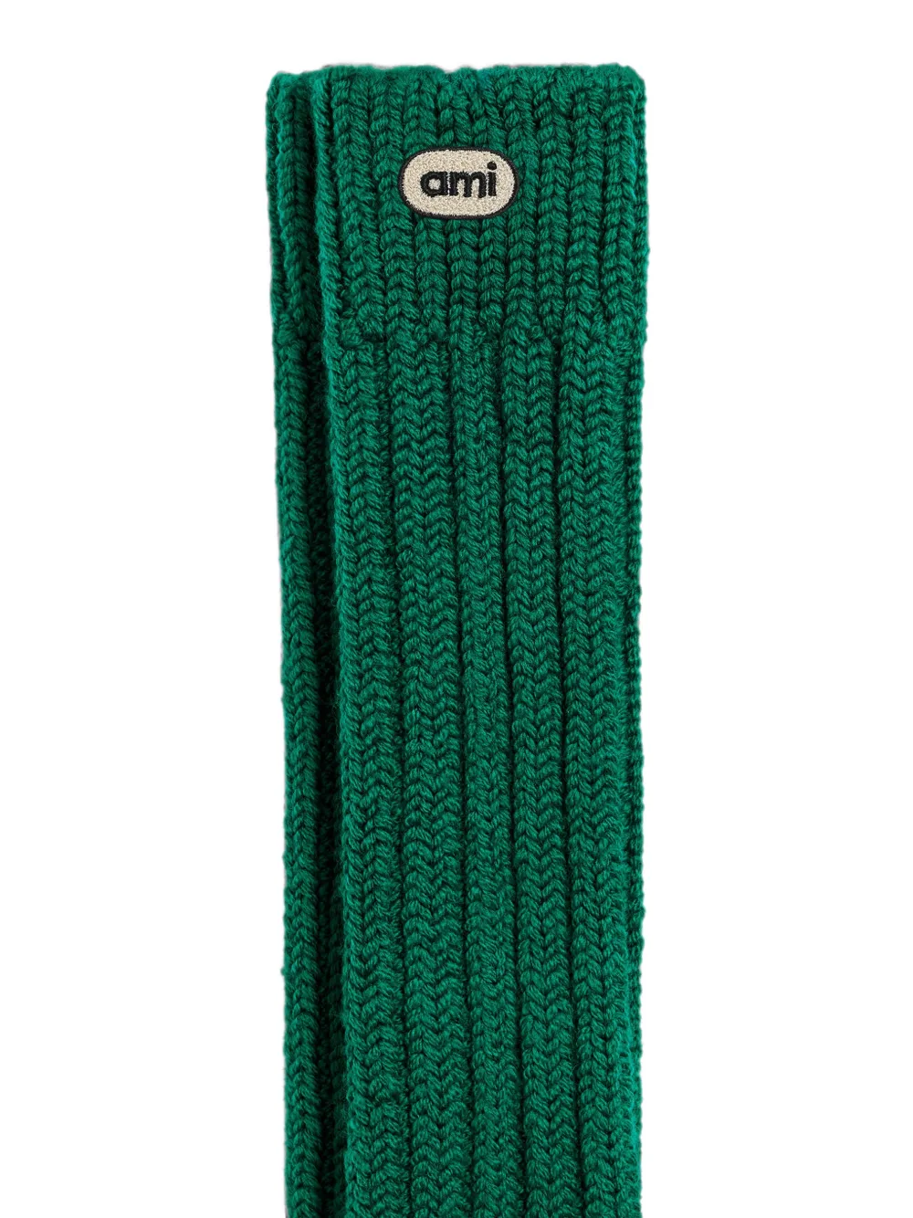 AMI Paris Wollen sokken met Ami-patch Groen