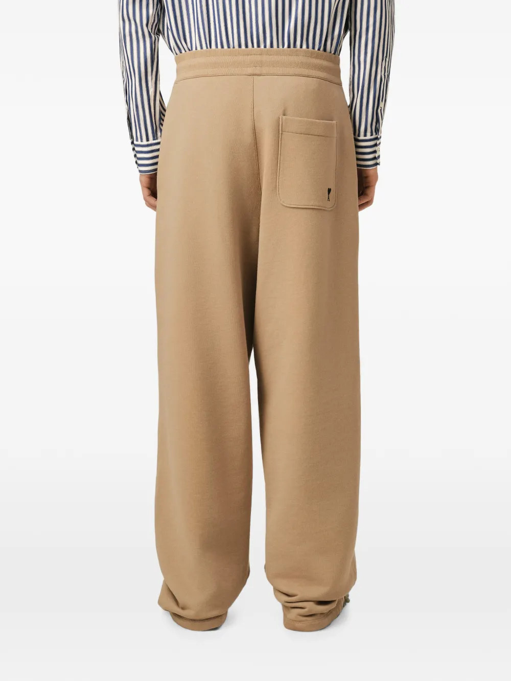 AMI Paris Katoenen trainingsbroek met Ami de Coeur Beige