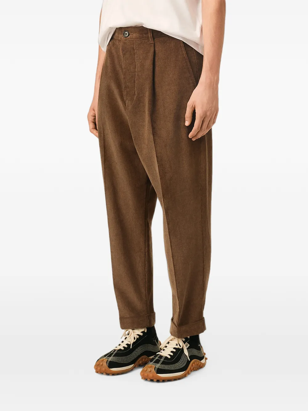 AMI Paris Ribfluwelen broek Bruin