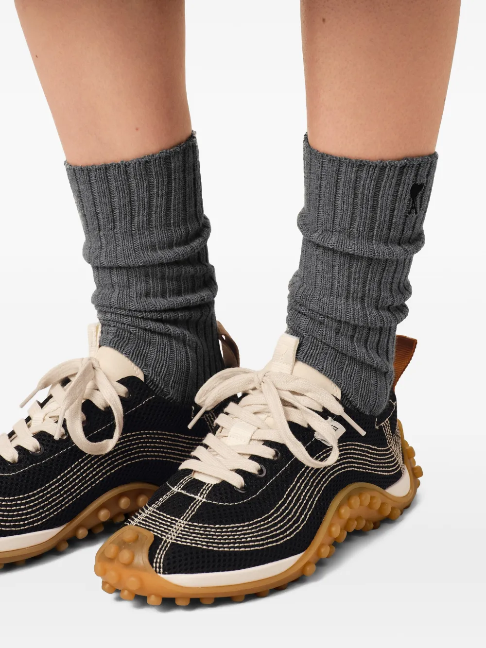 AMI Paris mesh Mirage sneakers Zwart
