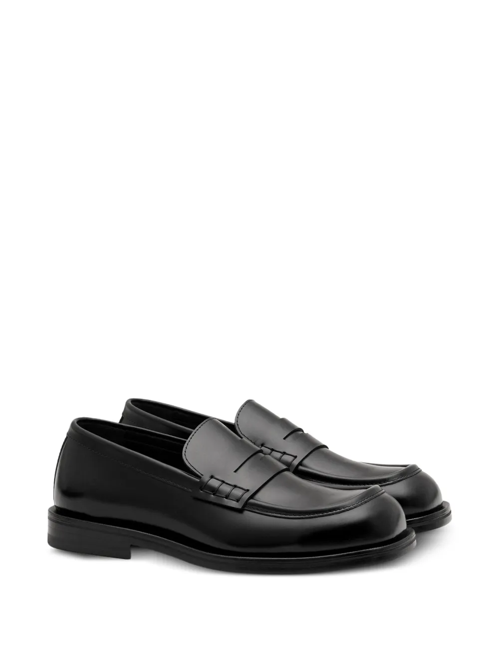 AMI Paris Loafers van koelenleer Zwart