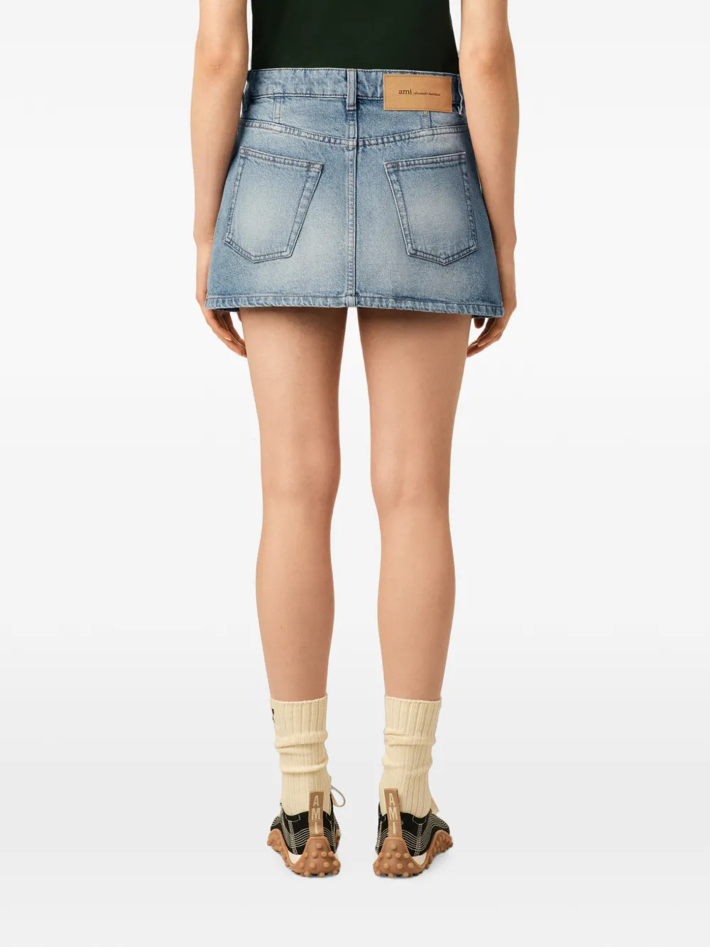 AMI Paris Katoenen mini-rok Blauw