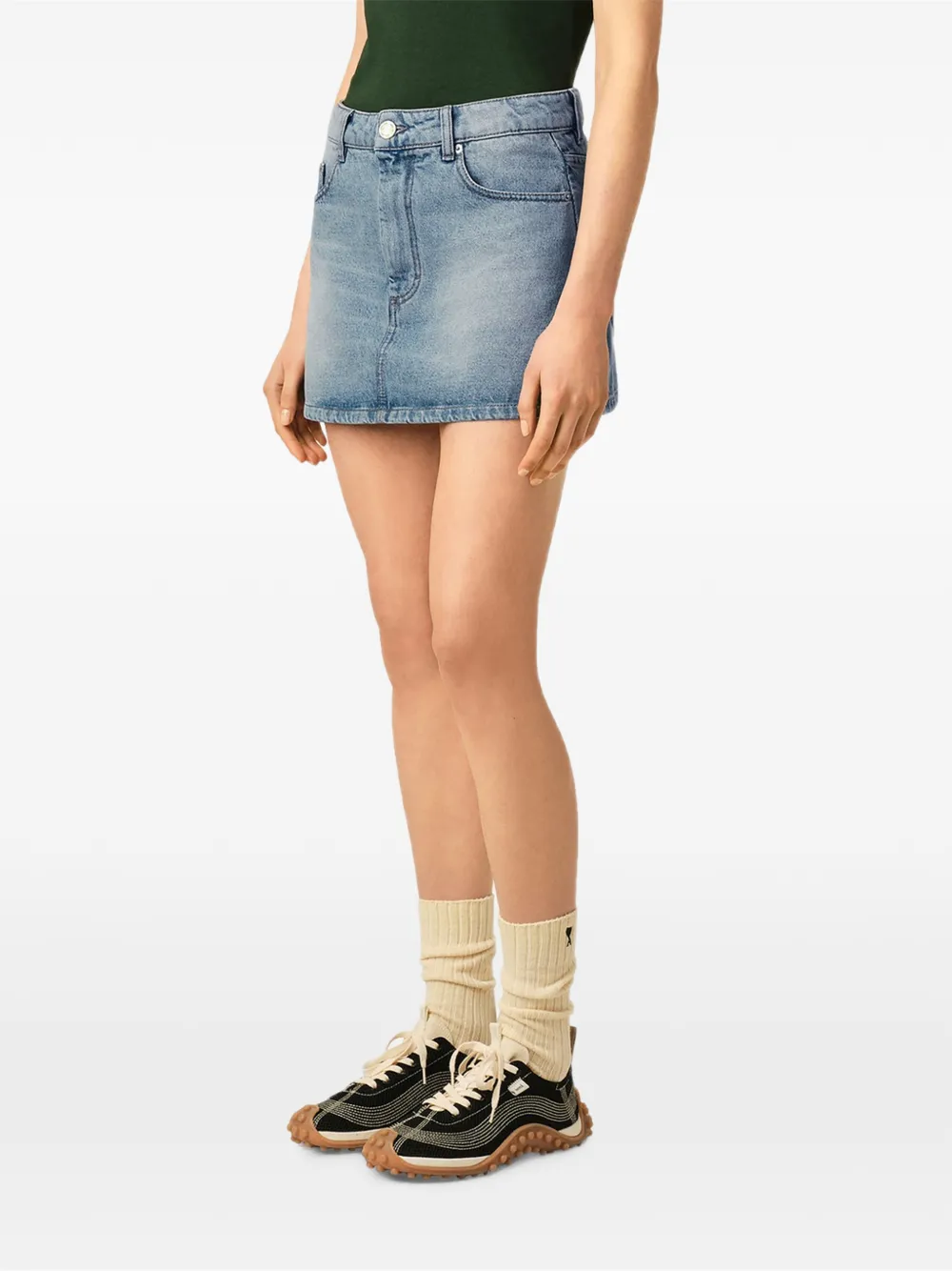 AMI Paris Katoenen mini-rok Blauw