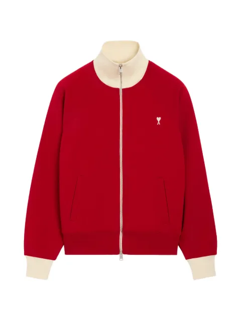AMI Paris sudadera de algodón con cierre y motivo Ami de Coeur