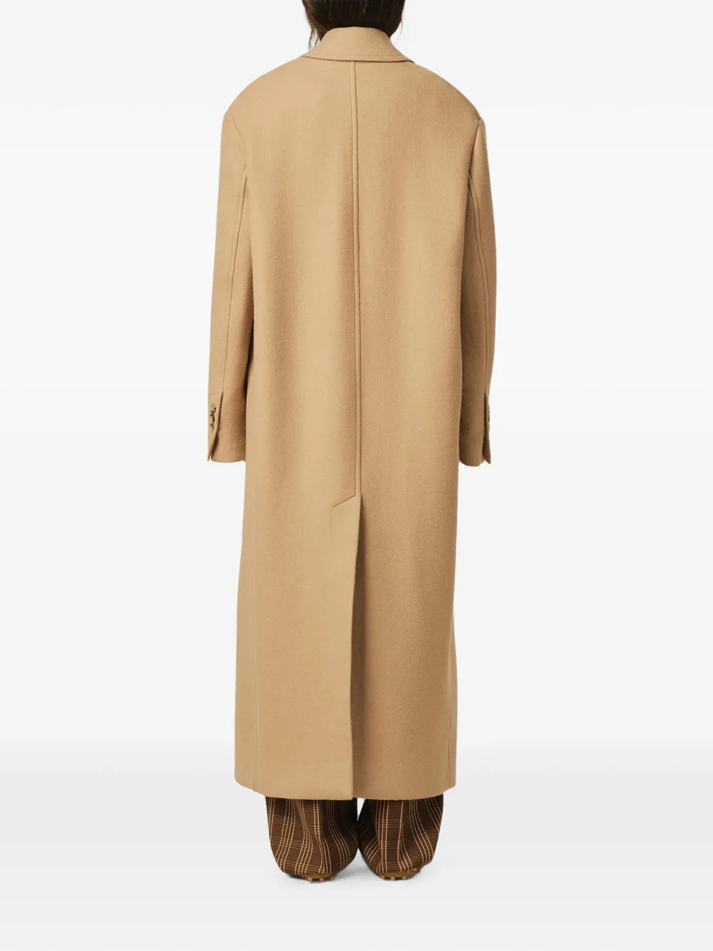 AMI Paris Wollen jas met dubbele rij knopen Beige