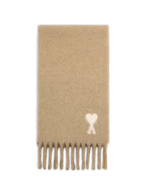 AMI Paris alpaca scarf with Ami de Coeur