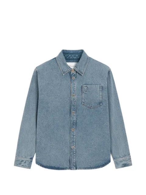 AMI Paris Cotton overshirt with Ami de Coeur