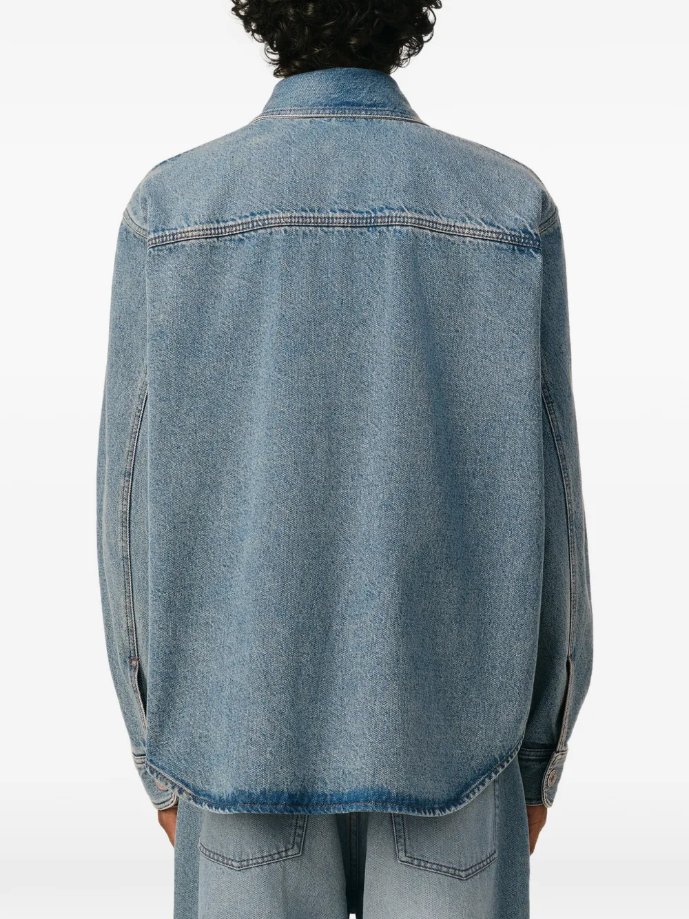 AMI Paris Shirtjack met Ami de Coeur Blauw