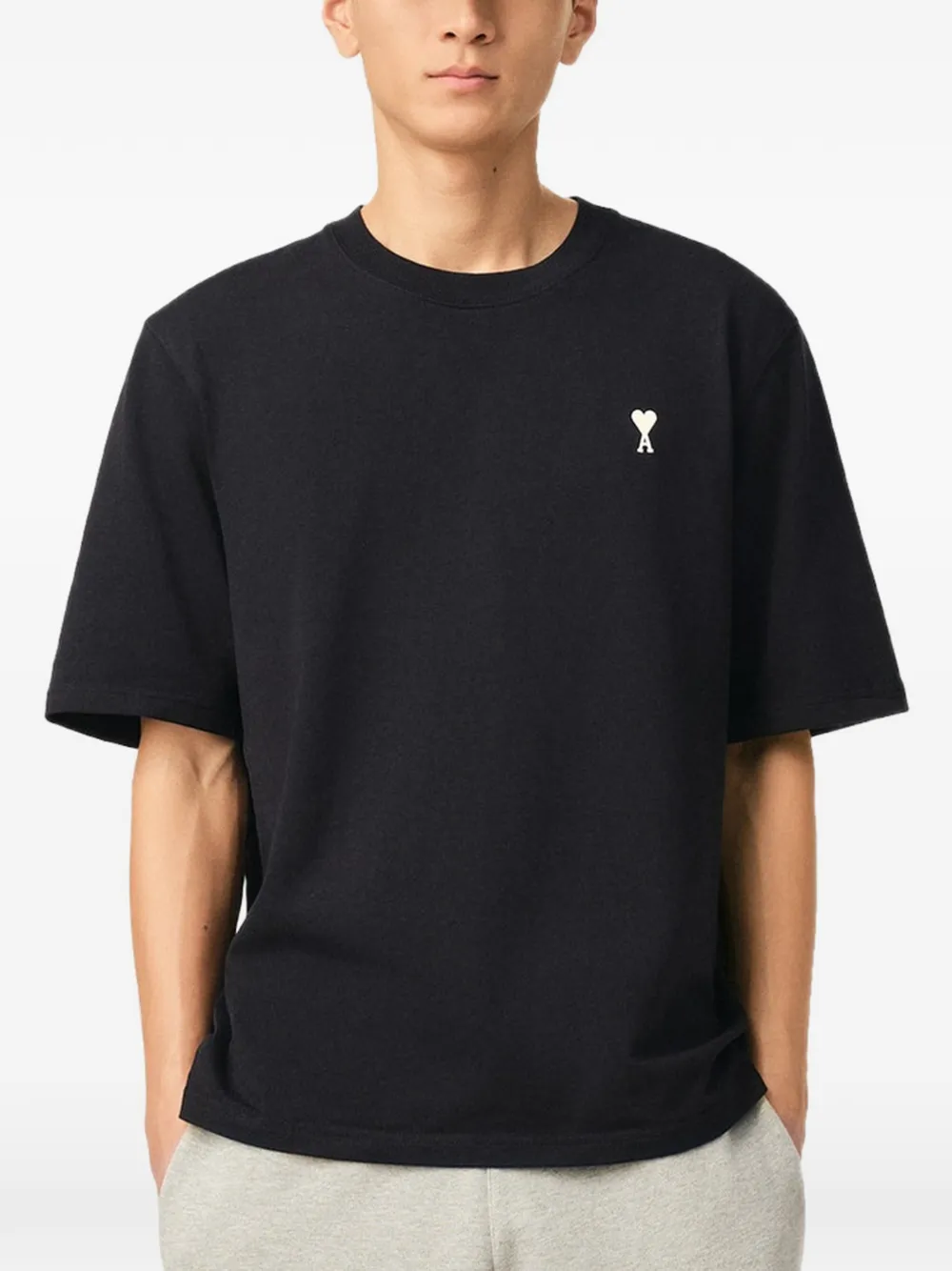 AMI Paris Place Des Victoires T-shirt Zwart