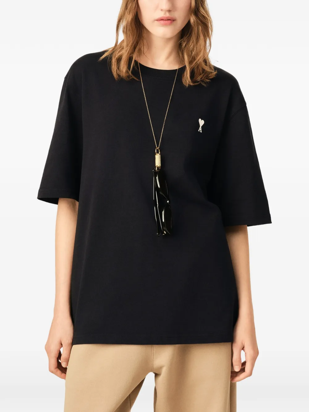 AMI Paris Place Des Victoires T-shirt Zwart