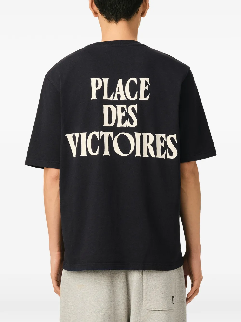 AMI Paris Place Des Victoires T-shirt Zwart