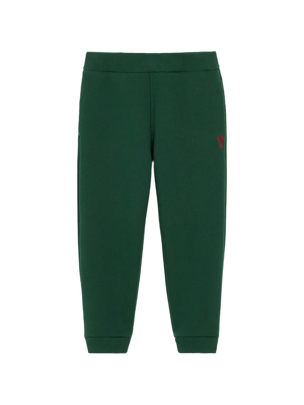 AMI Paris cotton track pants with Ami de Coeur - Verde