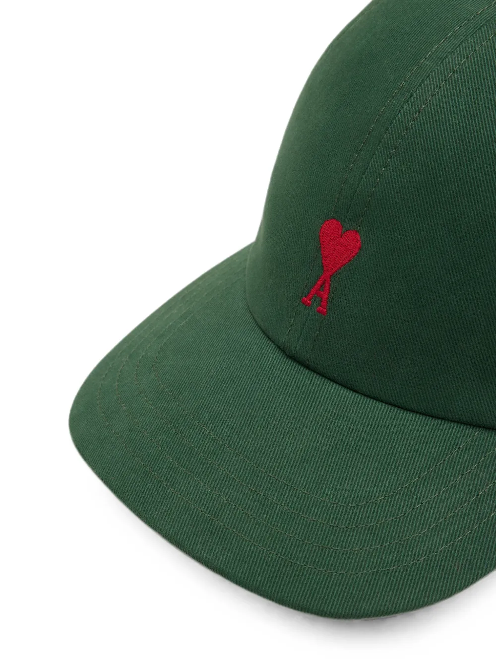 AMI Paris Katoenen pet met Ami de Coeur Groen