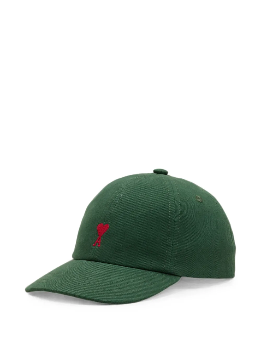 AMI Paris Katoenen pet met Ami de Coeur Groen