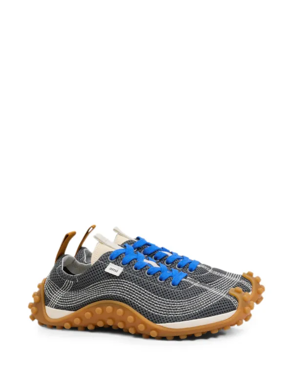 AMI Paris Mesh Mirage Sneakers | Grey | FARFETCH