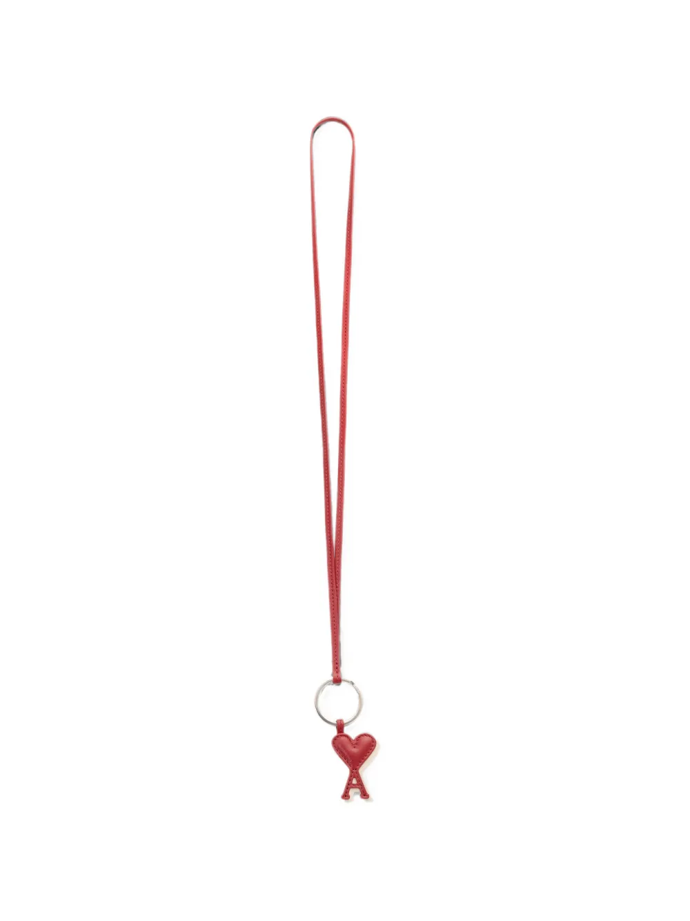 AMI Paris cowhide leather keyring with Ami de Coeur