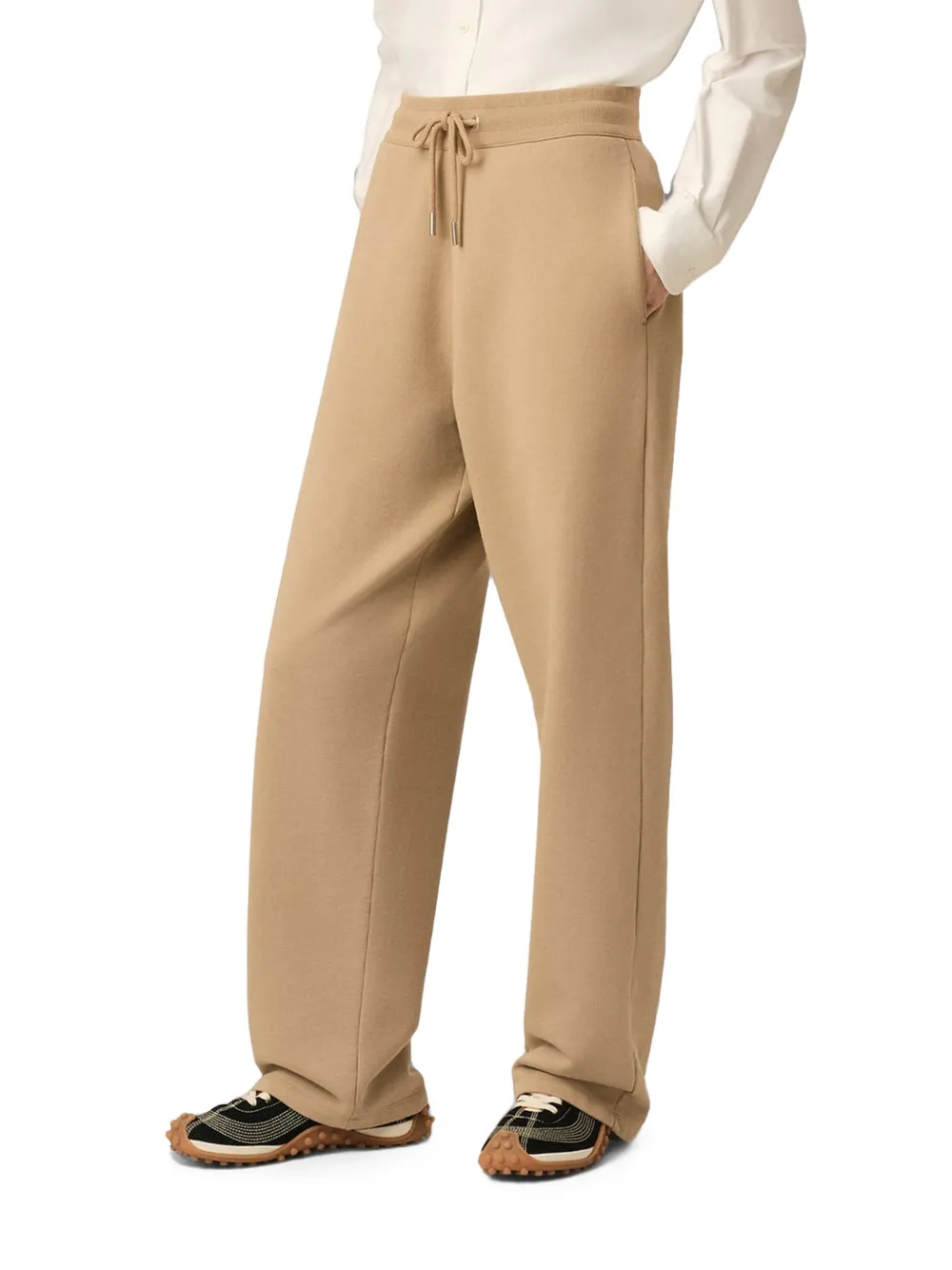 AMI Paris Katoenen trainingsbroek met Ami de Coeur Beige