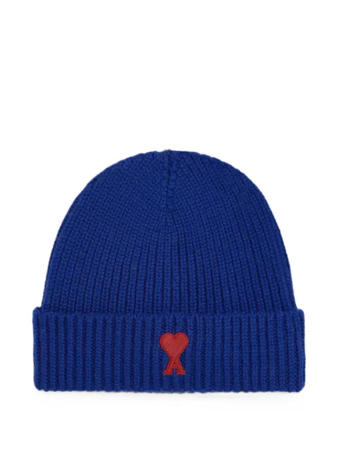 AMI Paris wool beanie with Ami de Coeur