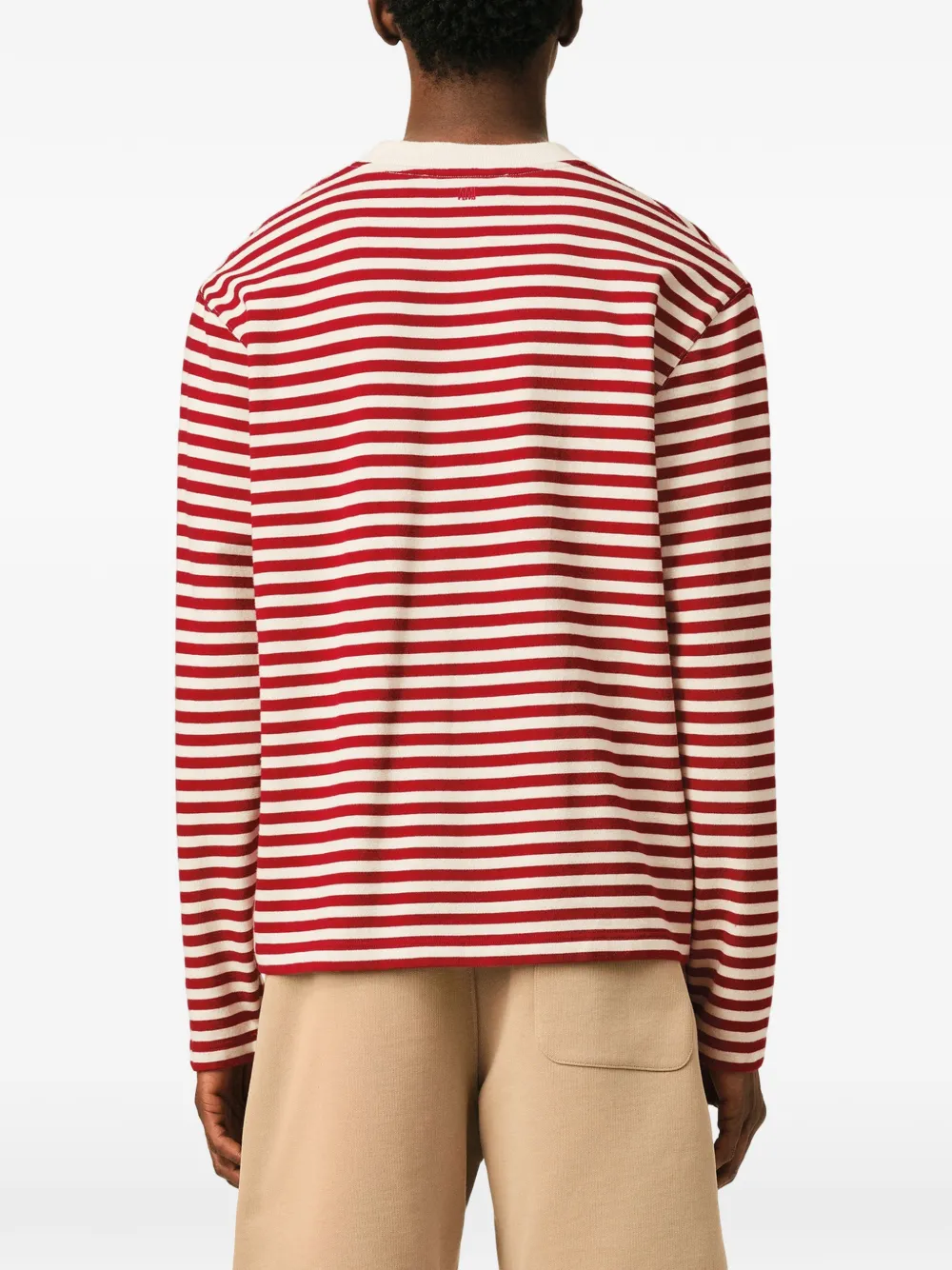 AMI Paris Mariniere katoenen T-shirt met Ami de Coeur Rood