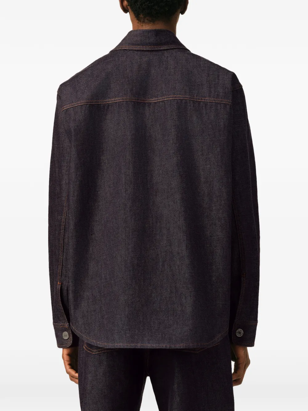 AMI Paris Katoenen shirtjack met Ami de Coeur Blauw