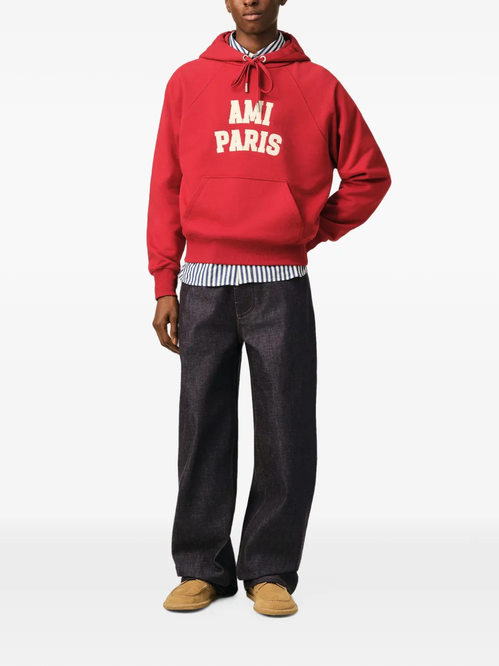 AMI Paris Baggy katoenen jeans Blauw