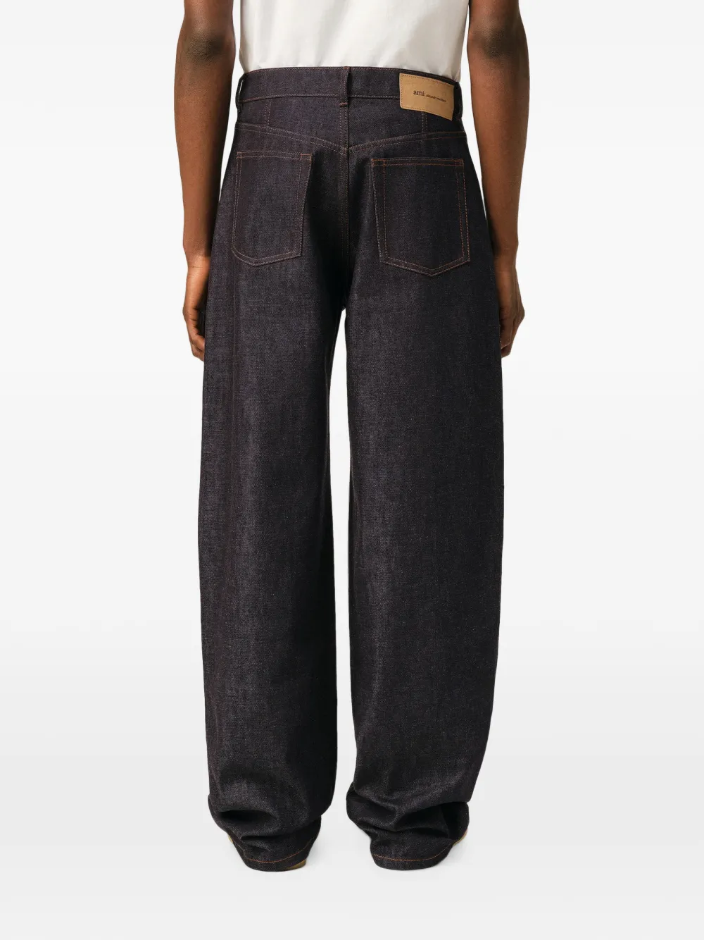 AMI Paris Baggy katoenen jeans Blauw