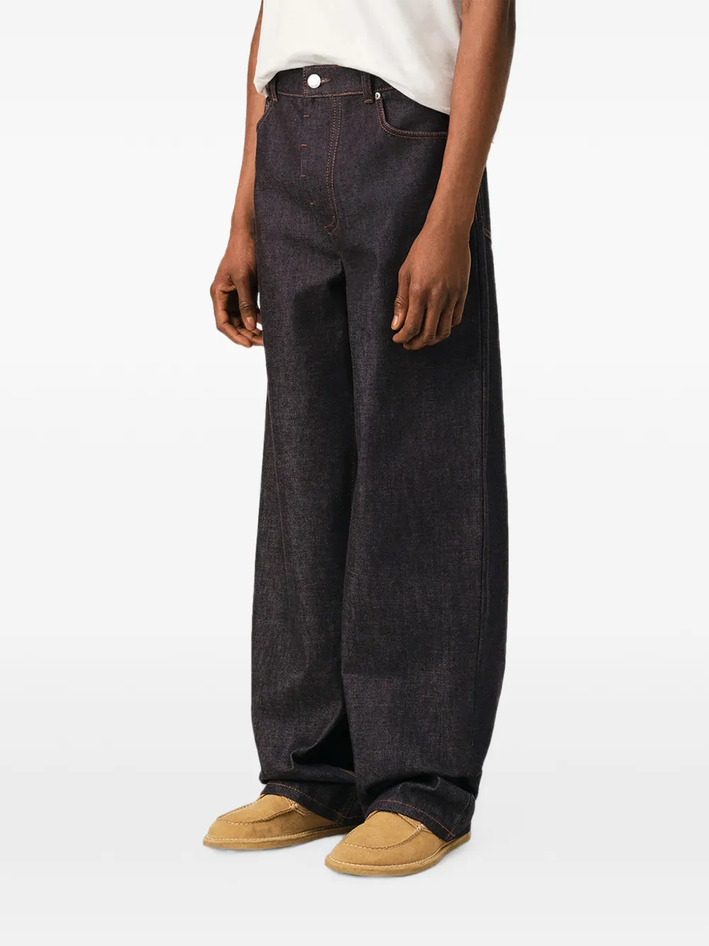 AMI Paris Baggy katoenen jeans Blauw