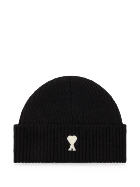 AMI Paris wool beanie with Ami de Coeur