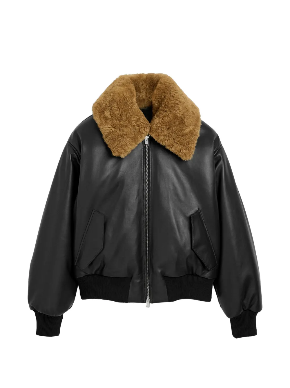 AMI Paris Lamb leather padded jacket