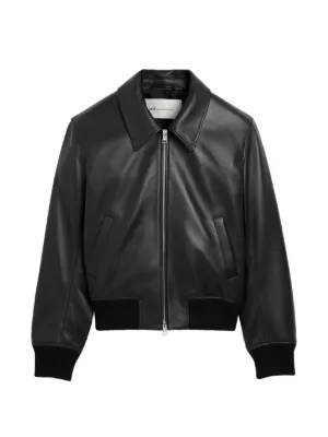 AMI Paris Jaqueta Com Zíper e Logo Gravado | Preto | FARFETCH BR
