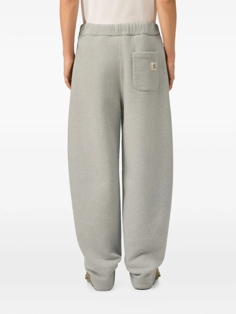 AMI Paris Grijze katoenen trainingsbroek met Heritage -label Grijs