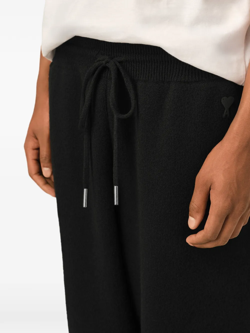 AMI Paris Wollen trainingsbroek Zwart
