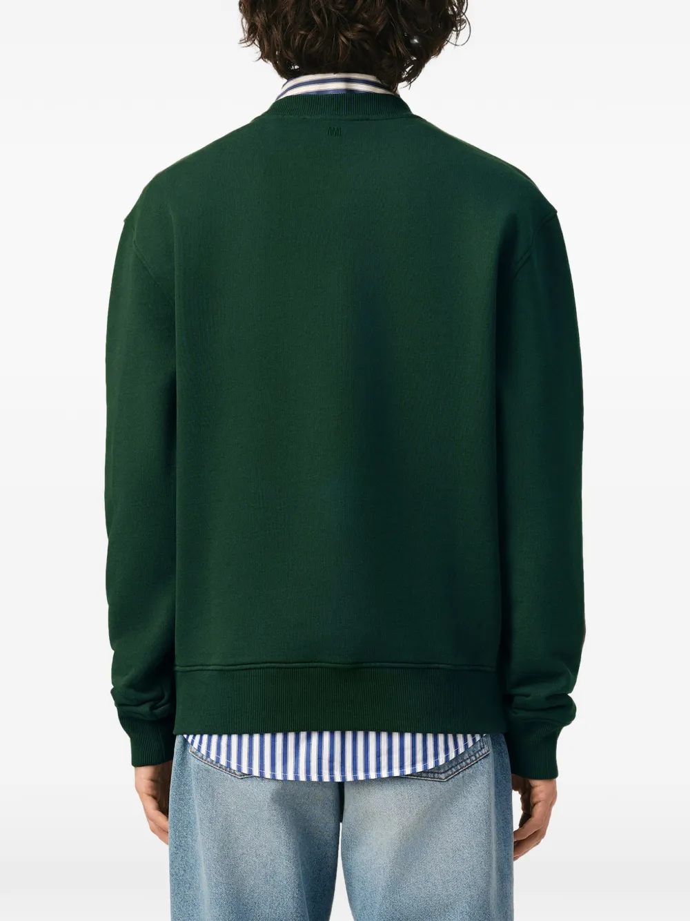 AMI Paris katoenen sweater met Ami de Coeur Groen