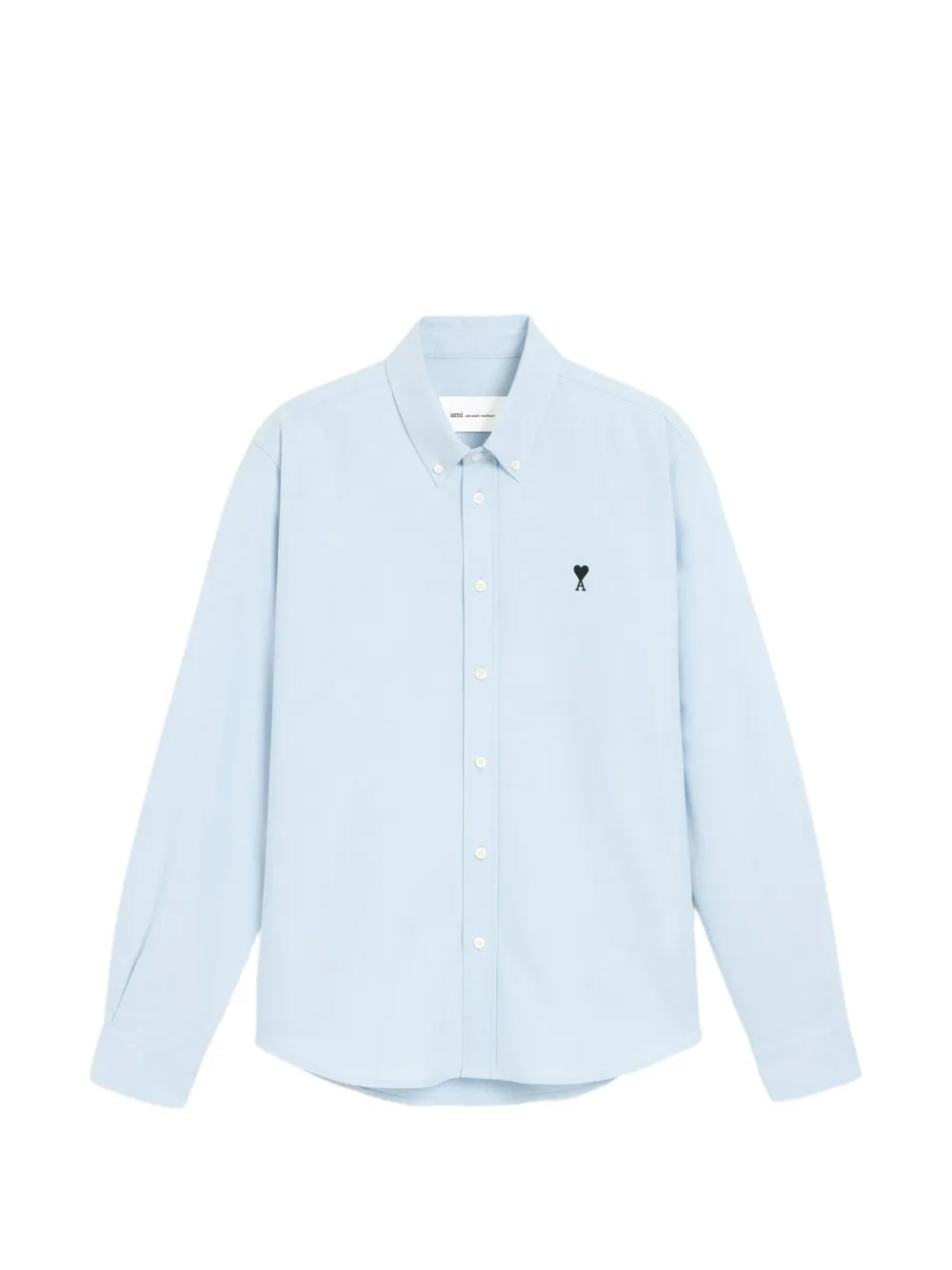 AMI Paris cotton shirt with Ami de Coeur - Blue