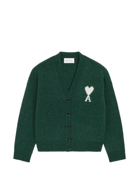 AMI Paris alpaca cardigan with Ami de Coeur