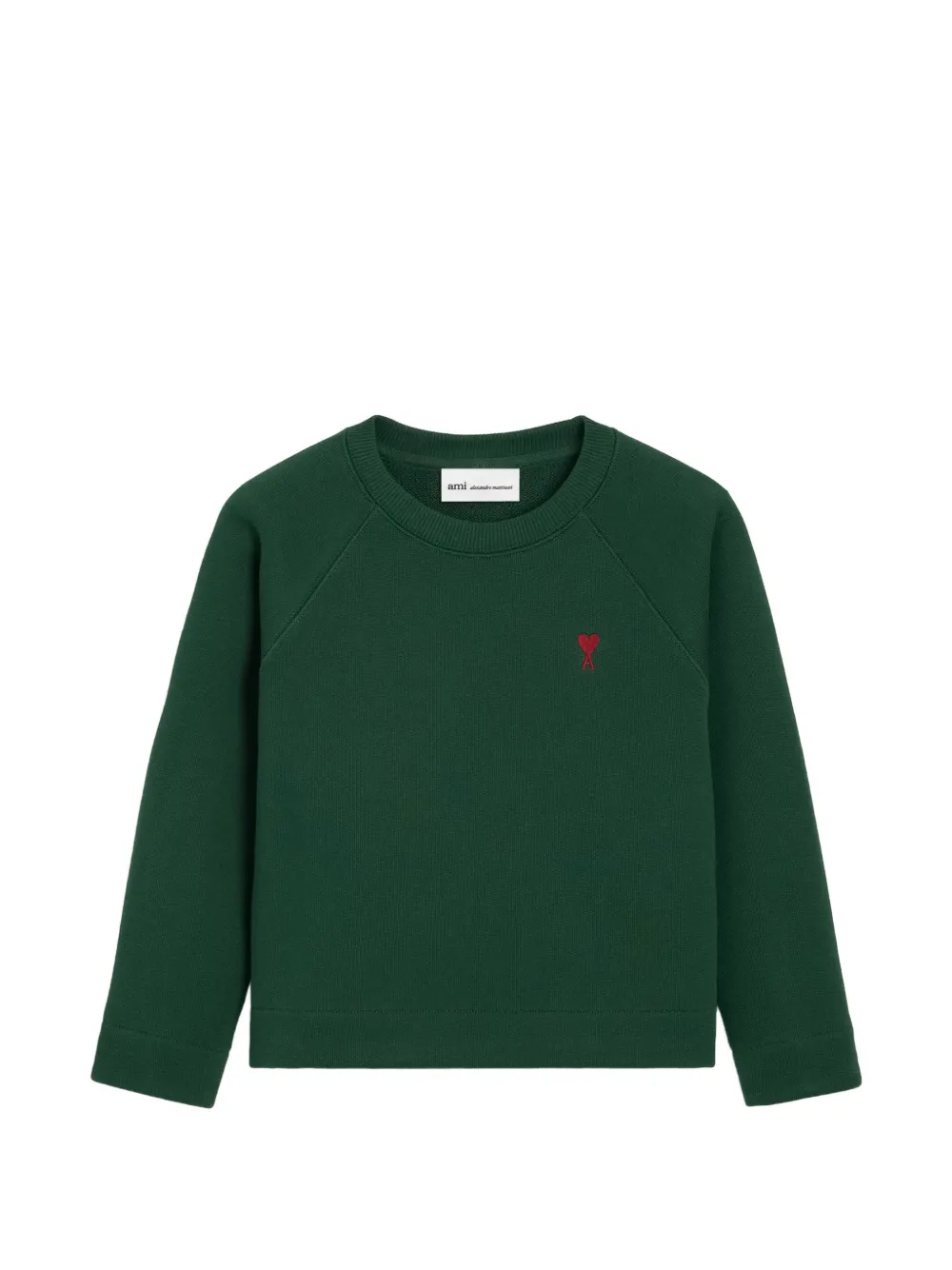 AMI Paris Felpa Ami de Coeur in cotone - Verde