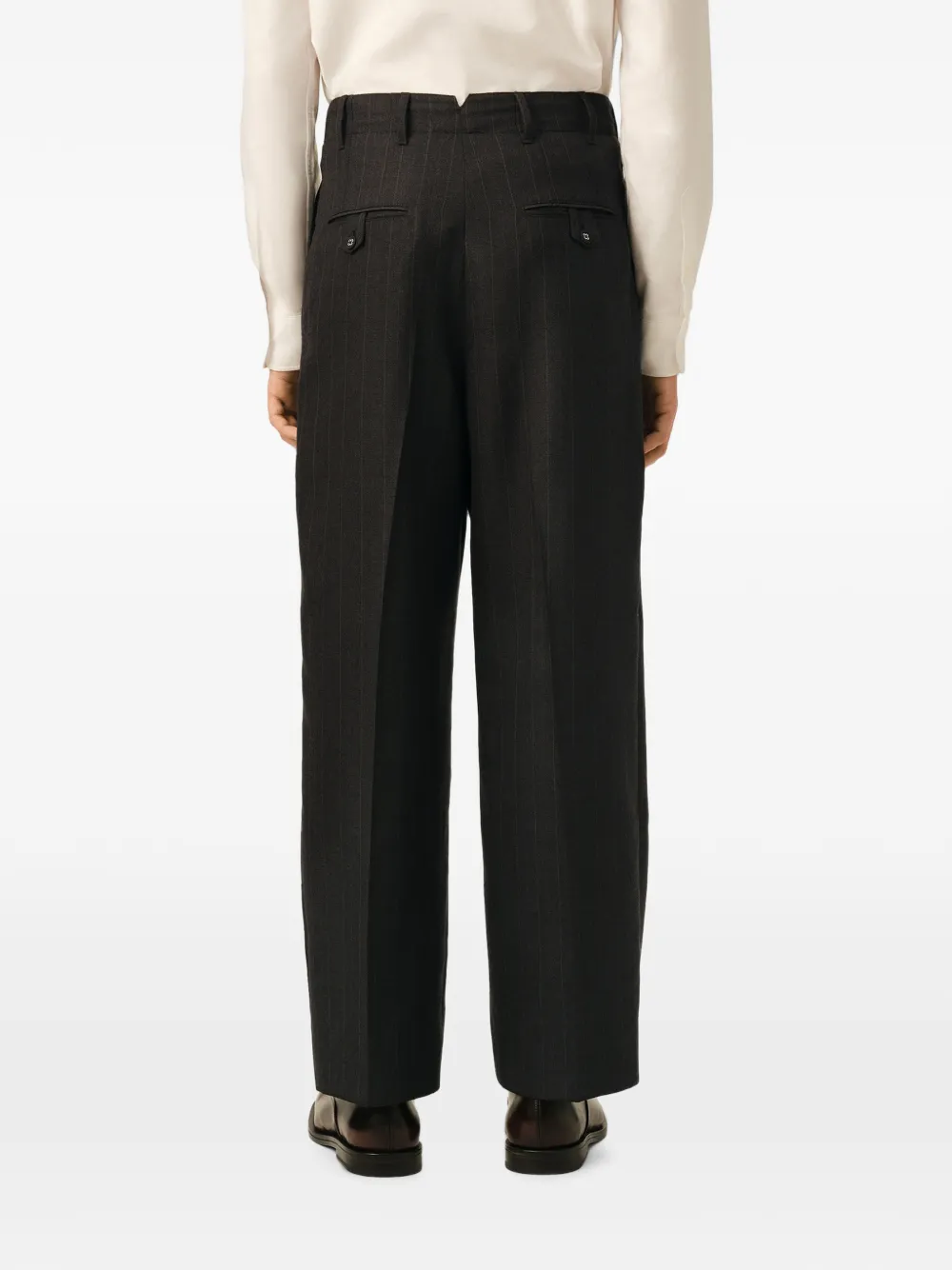 AMI Paris Gestreepte pantalon Grijs