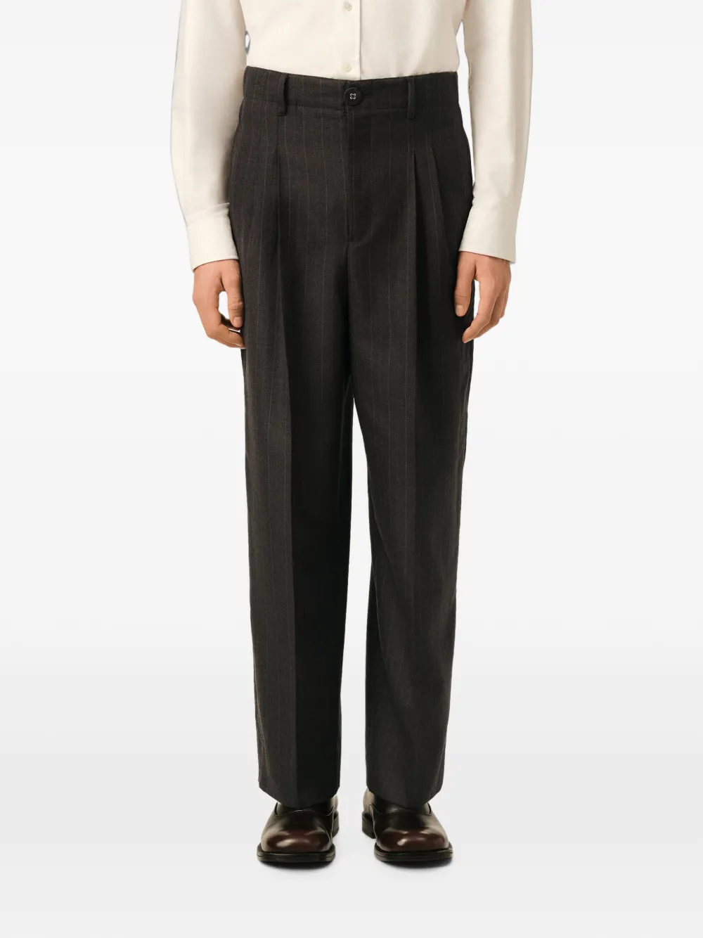 AMI Paris Gestreepte pantalon Grijs