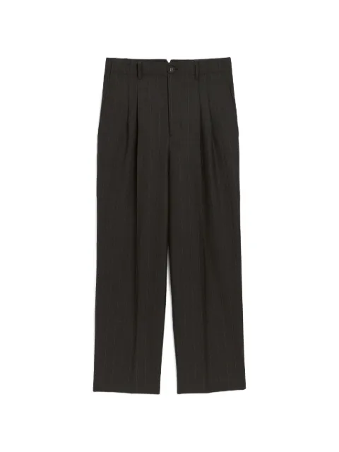 AMI Paris high-waisted carrot-fit striped wool trousers