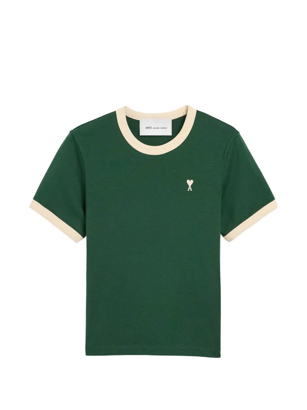 AMI Paris T-shirt Ami de Coeur in cotone - Verde