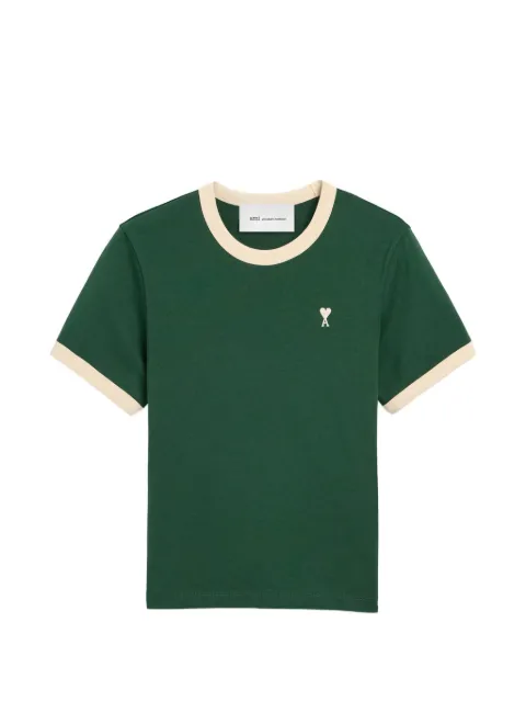 AMI Paris contrasted cotton T-shirt with Ami de Coeur