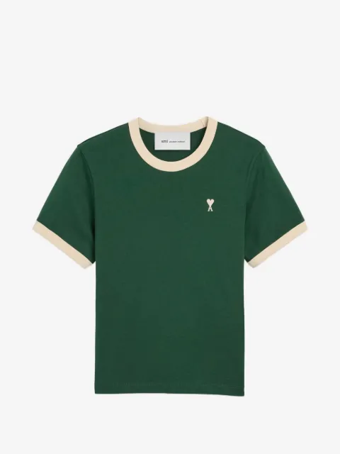 AMI Paris contrasted cotton T-shirt with Ami de Coeur
