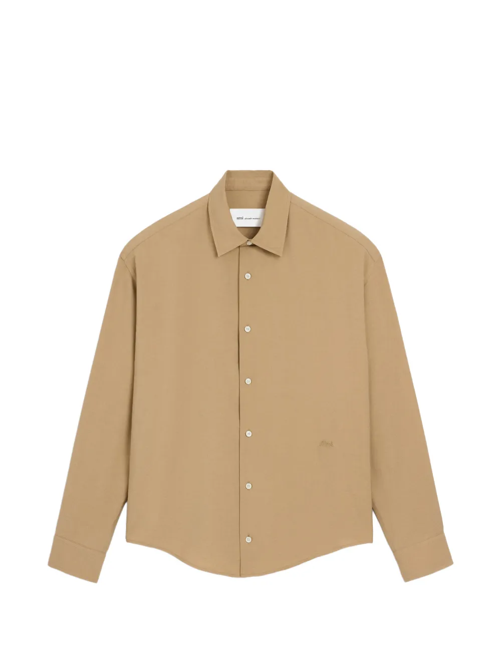 AMI Paris Camicia taglio boxy in twill di viscosa - Toni neutri