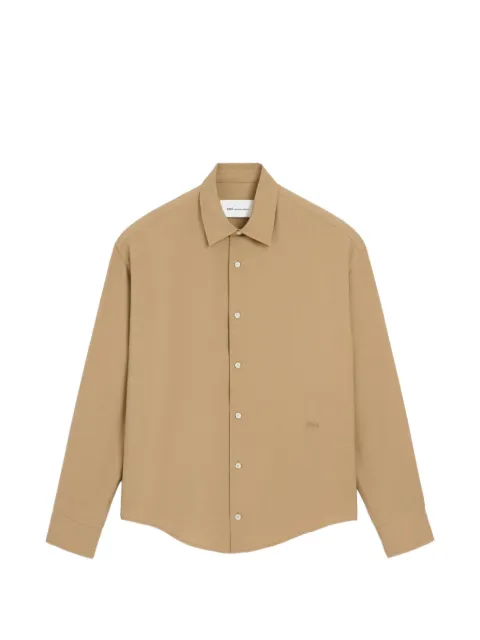 AMI Paris boxy viscose twill shirt