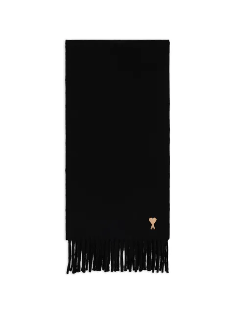 AMI Paris wool scarf with Ami de Coeur patch